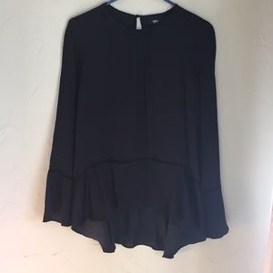Black silk blouse